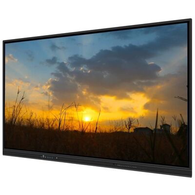 4K 65 75 86 98 110 inch Anti glare tempered Panel Interactive Smart Whiteboard IR Monitor Super Slim Frame computer monitor for school meeting training event