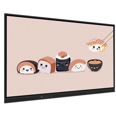 4K 65 75 86 98 110 inch Anti glare tempered Panel Interactive Smart Whiteboard IR Monitor Super Slim Frame computer monitor for school meeting training event